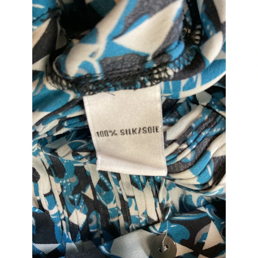 Women's DVF Geometric Print‎ Long Sleeve Mini Romper Collared Button Down